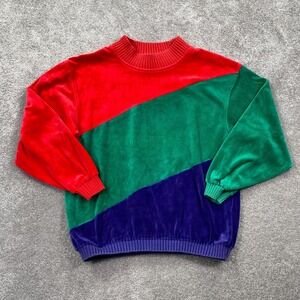 Vintage Players Club Women's Colorblock Crew Neck Sweater Size M Multicolor